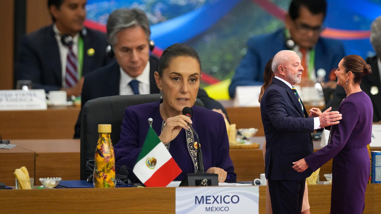 “Dejemos de sembrar guerras”: Sheinbaum en el G20, Lula da Silva la recibe
