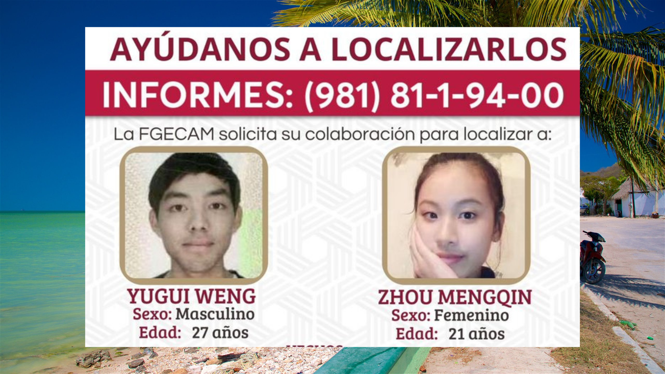 ¿Qué se sabe de los turistas chinos que desaparecieron en Campeche?