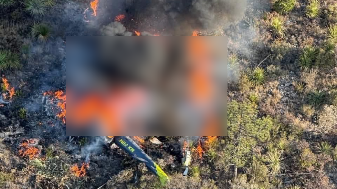 Se desploma helicóptero con brigadistas en Coahuila, atenderían incendio