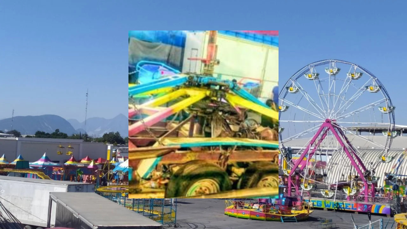 Por falla en juego mecánico sale proyectada pareja en esta feria mexicana