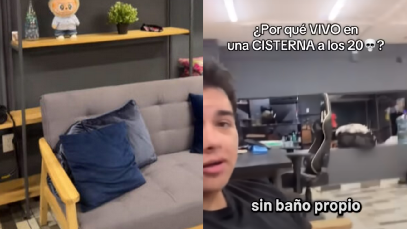 Estudiante se hace viral tras confesar que vive en una cisterna, así es su “casa”