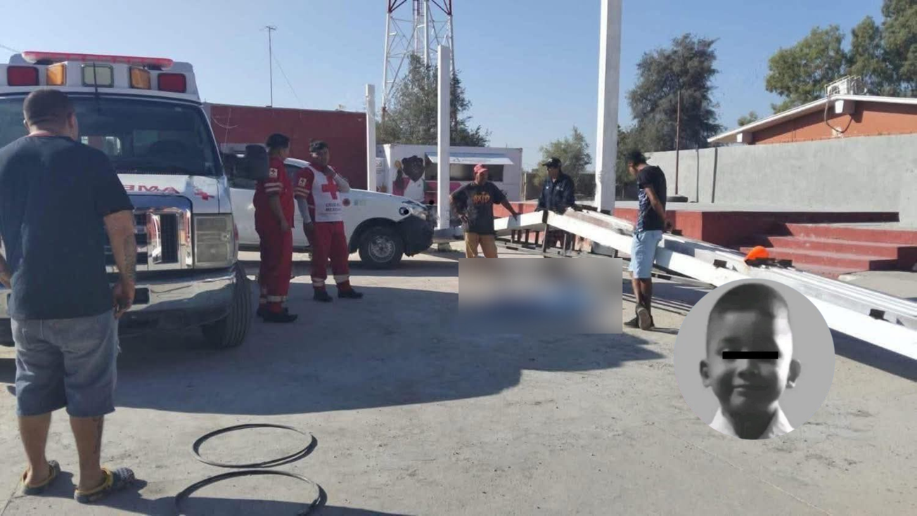 Pierde la vida niño tras caerle estructura metálica en escuela, ¿qué pasó exactamente?