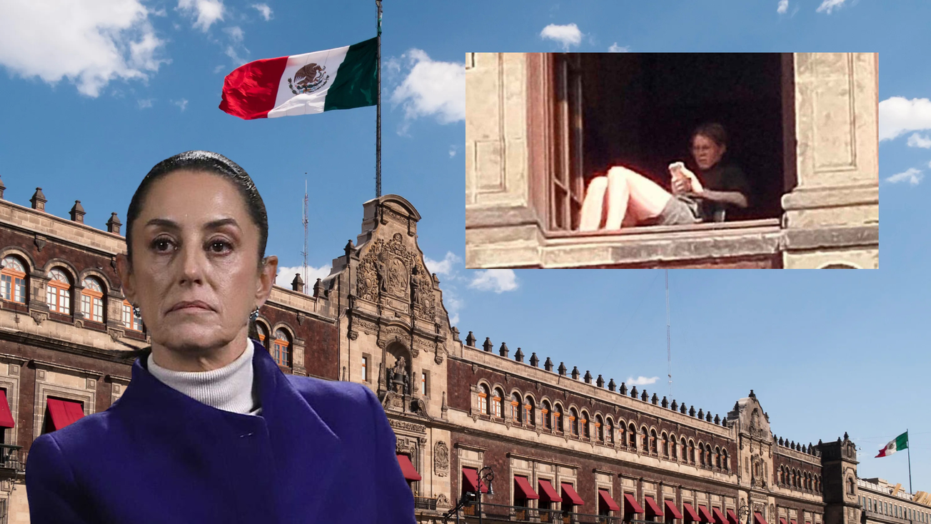 Asegura Sheinbaum que se sancionó a persona que se asoleó en ventana de Palacio Nacional