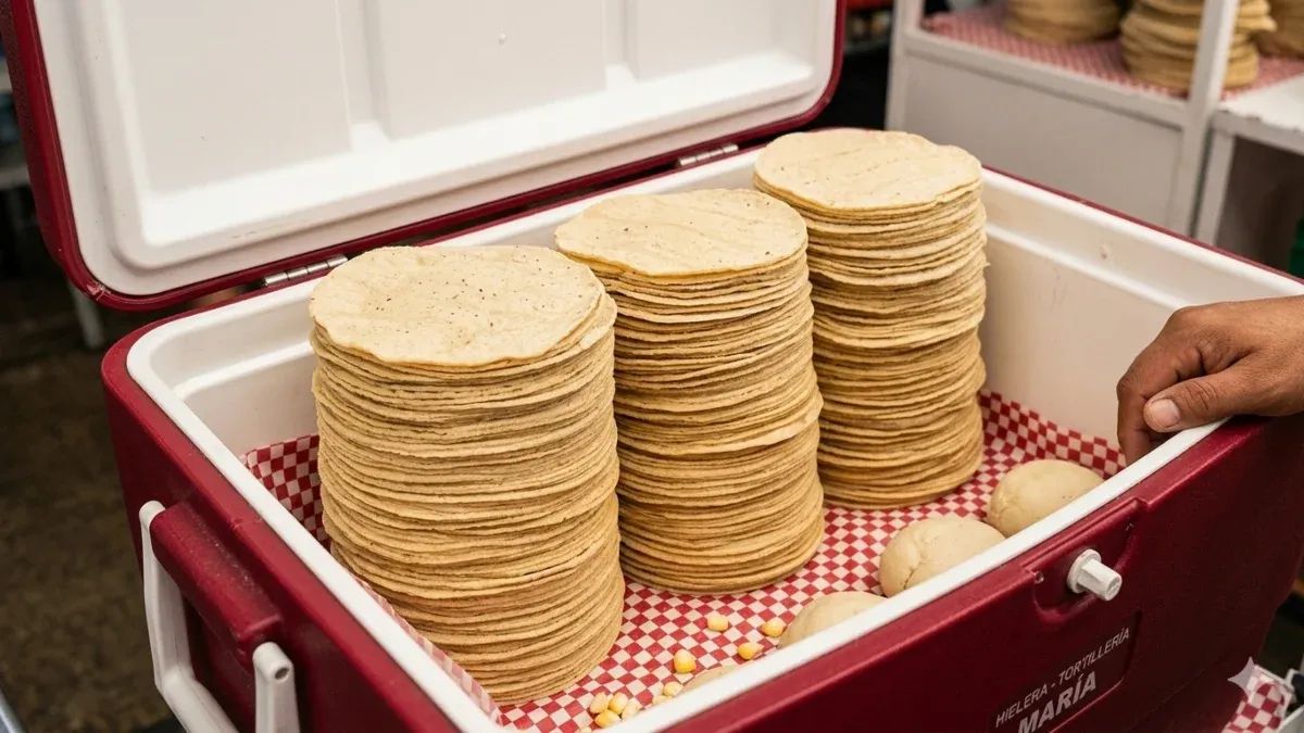 Profeco prohibe venta de tortillas en hieleras y motocicletas