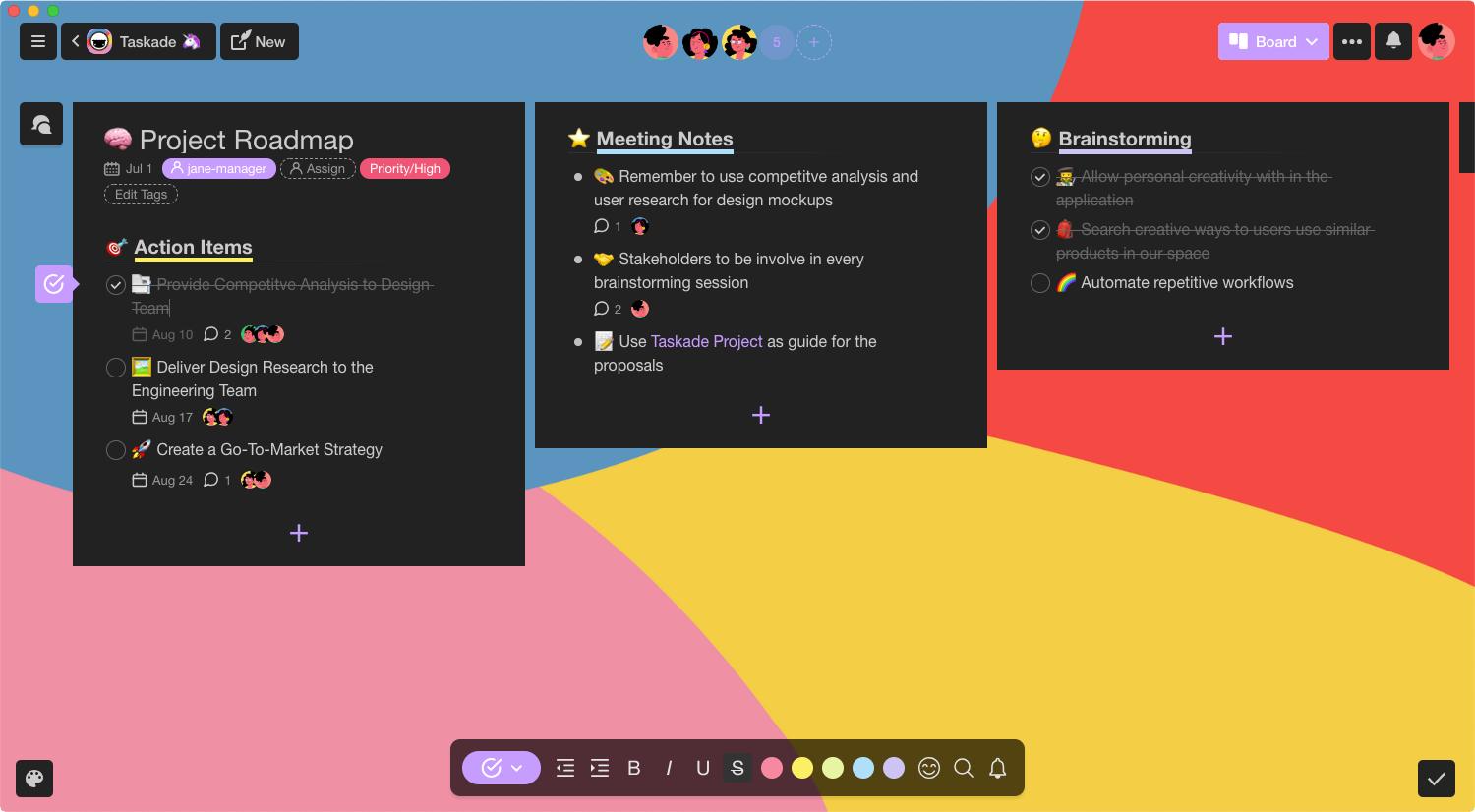 taskade project management software