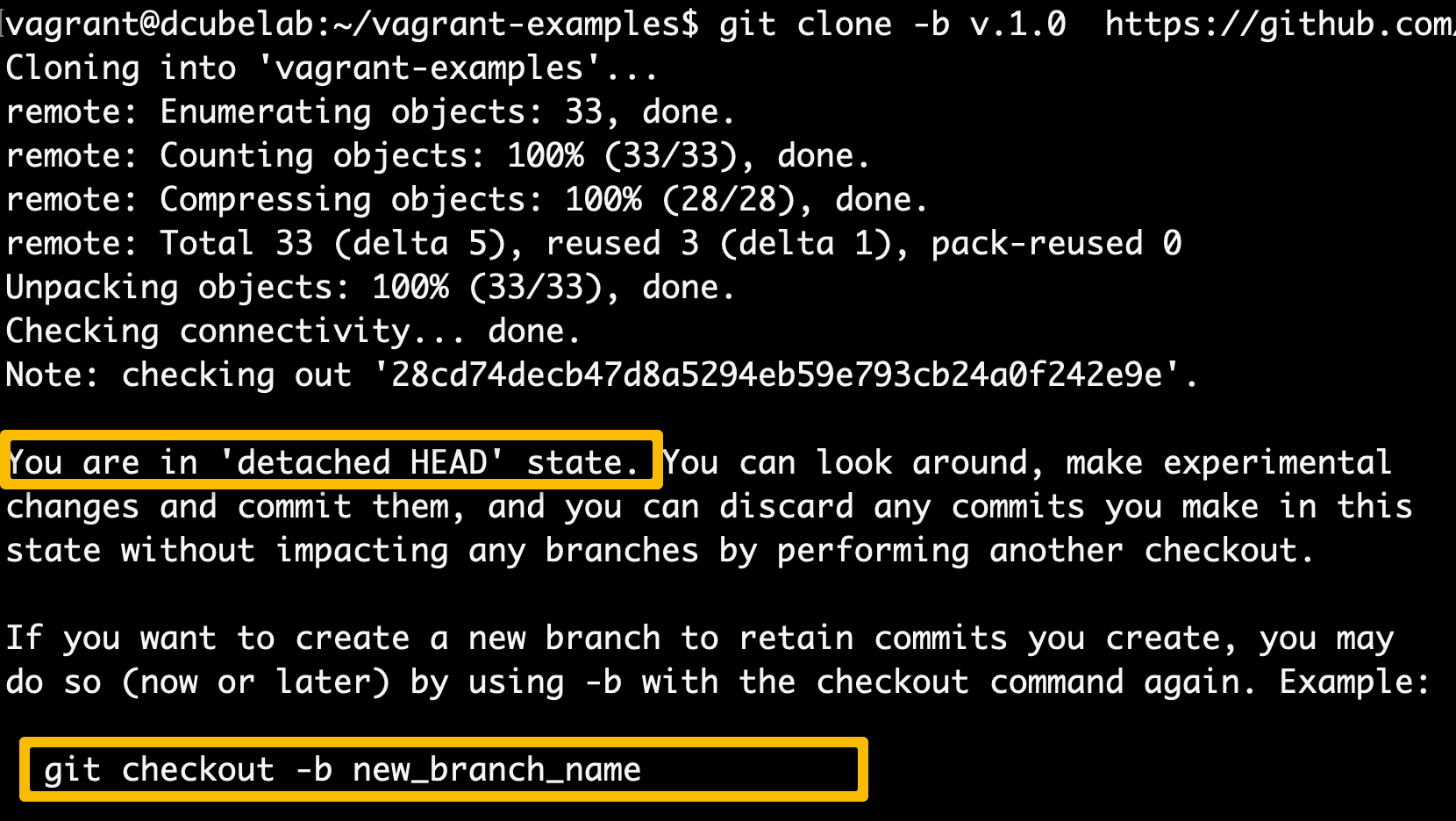 Clone from a git tag