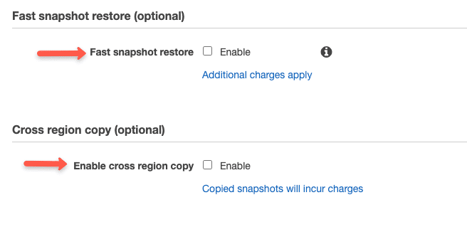 High availability & faster restore for EBS snapshot.