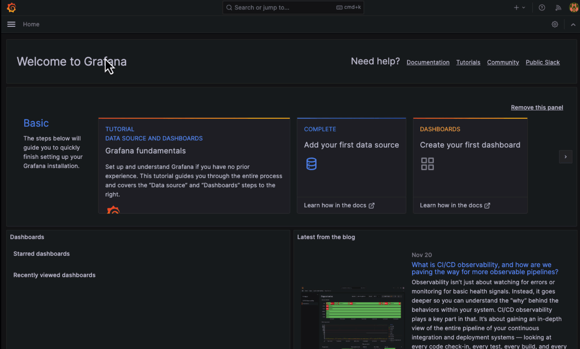 Configuring Grafana Dashboards