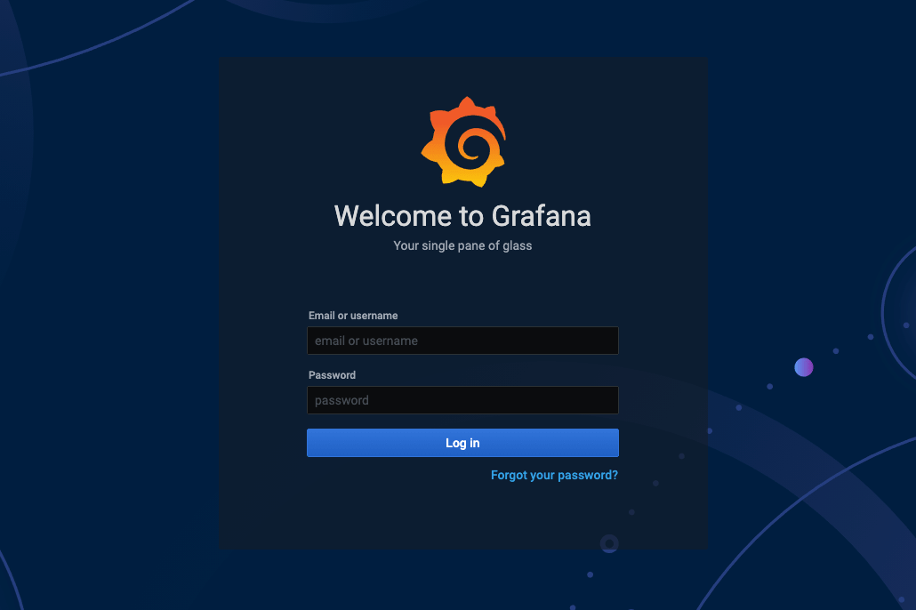 Grafana dashboard on Kubernetes