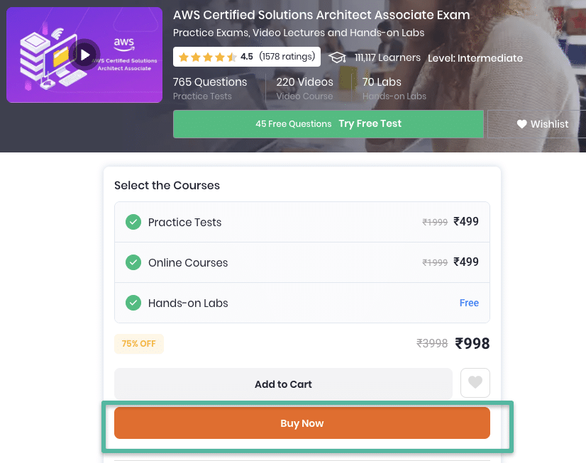 add whizlabs course to redeem discount coupon