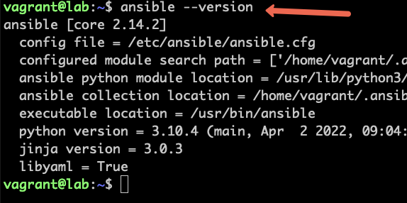 verifying ansible installtion.