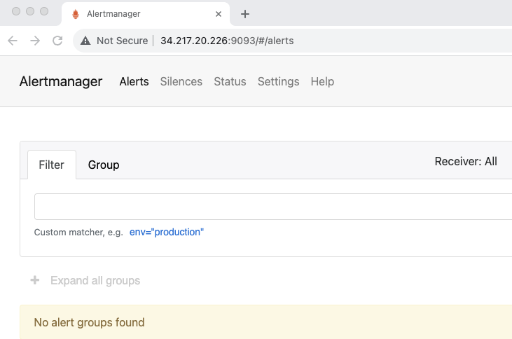 Alert manager dashboard