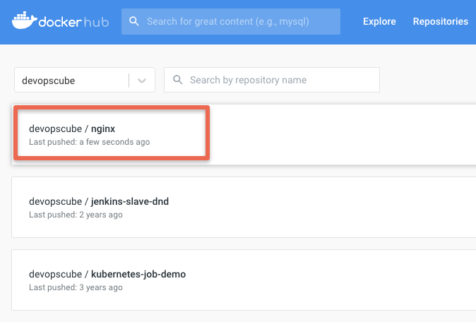 docker image in docker hub