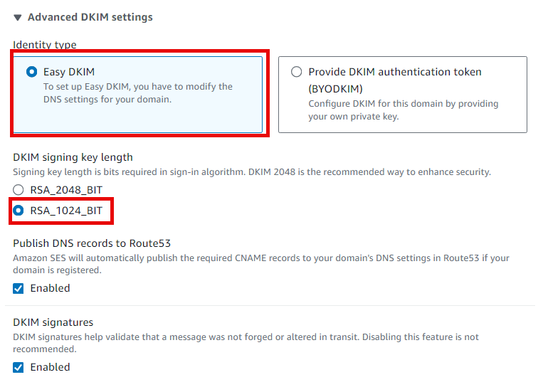 aws ses authentication 