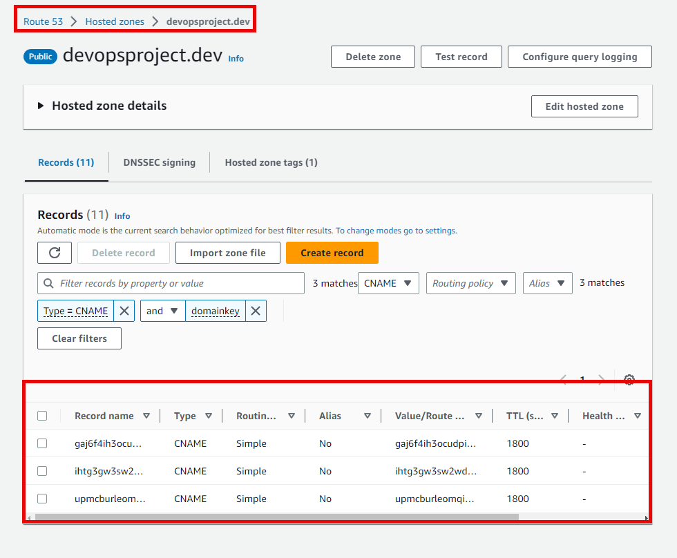 route53 dns records configuration