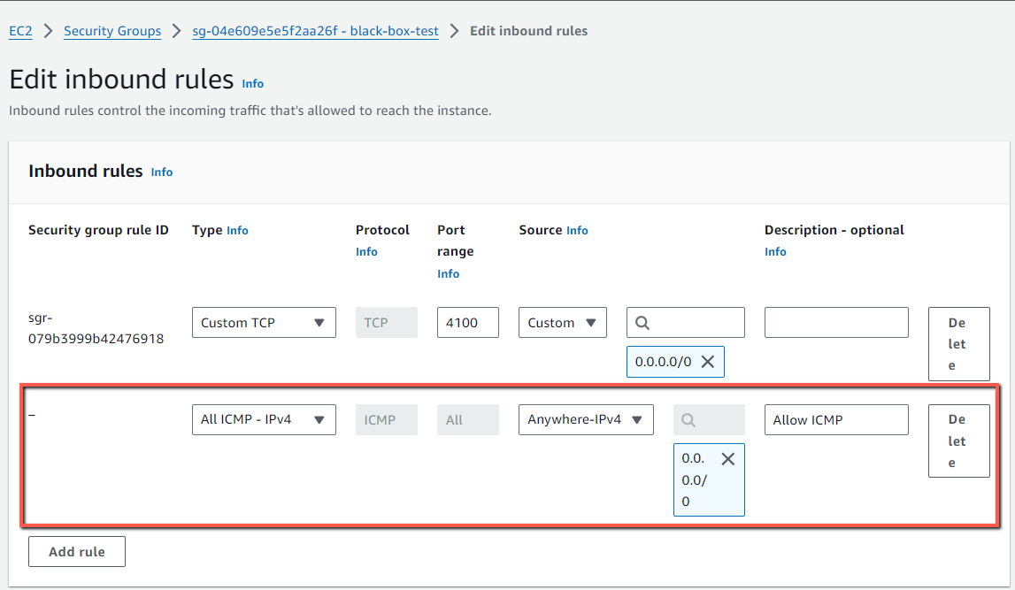 aws security group inbound rules
