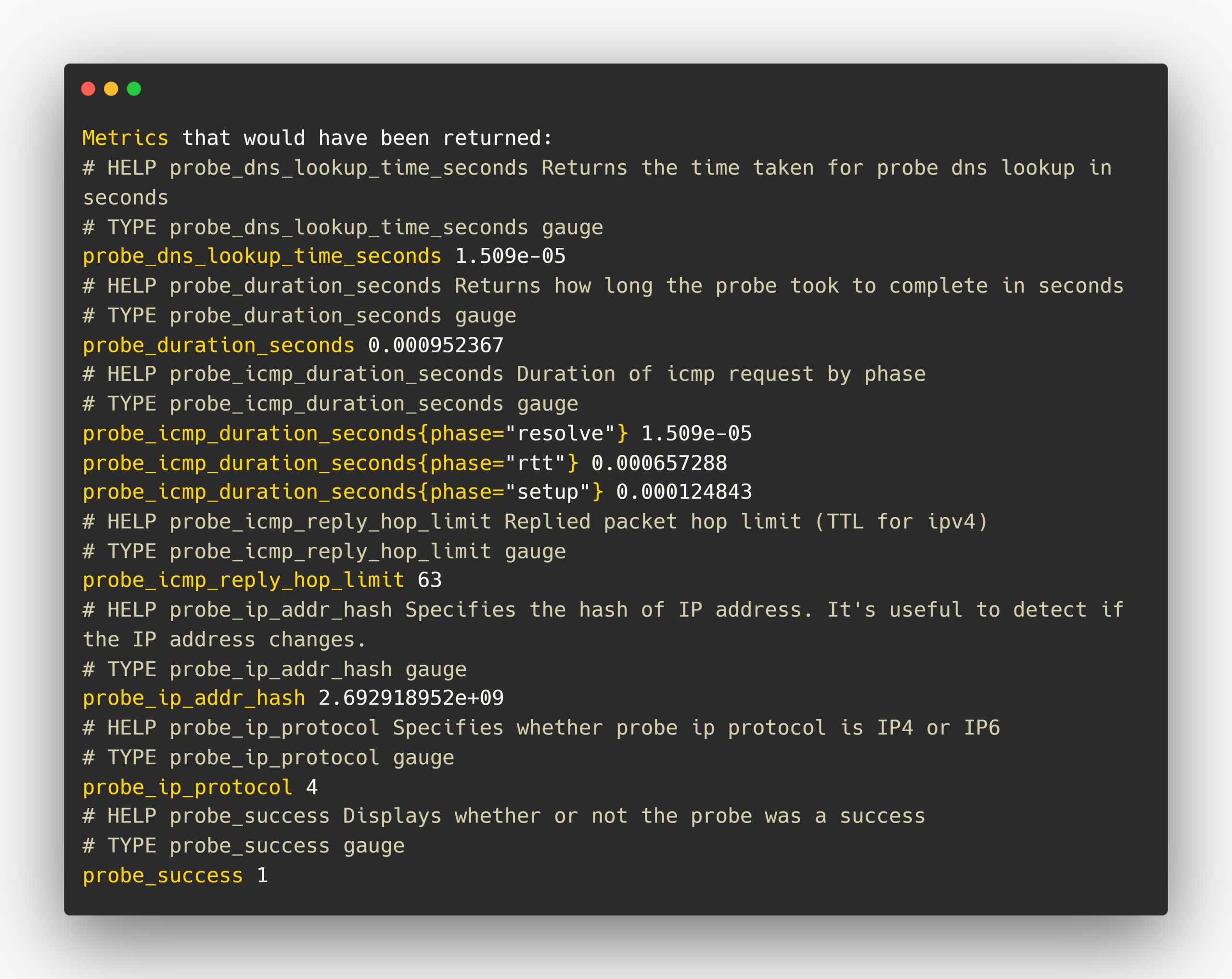 blackbox exporter metrics