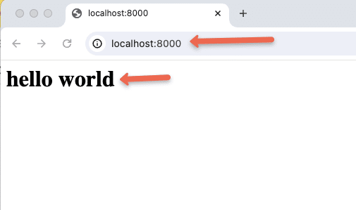 running application built using docker init Dockerfile