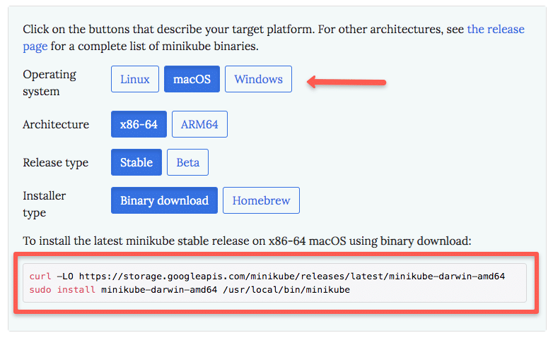 minikube installtion