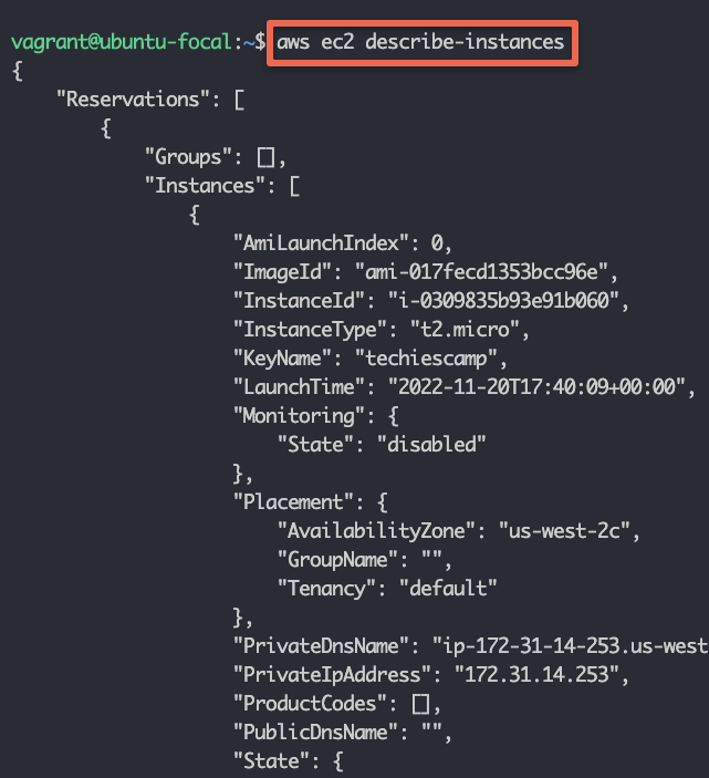 Validate AWS CLI configurations