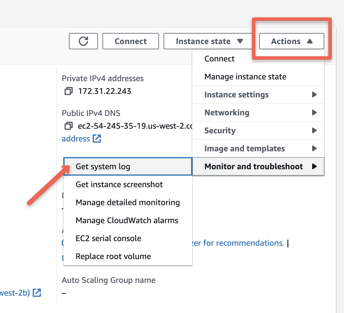 ec2 user data system logs from ec2 console