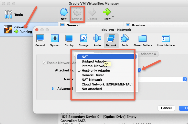 Virtual Box networking modes