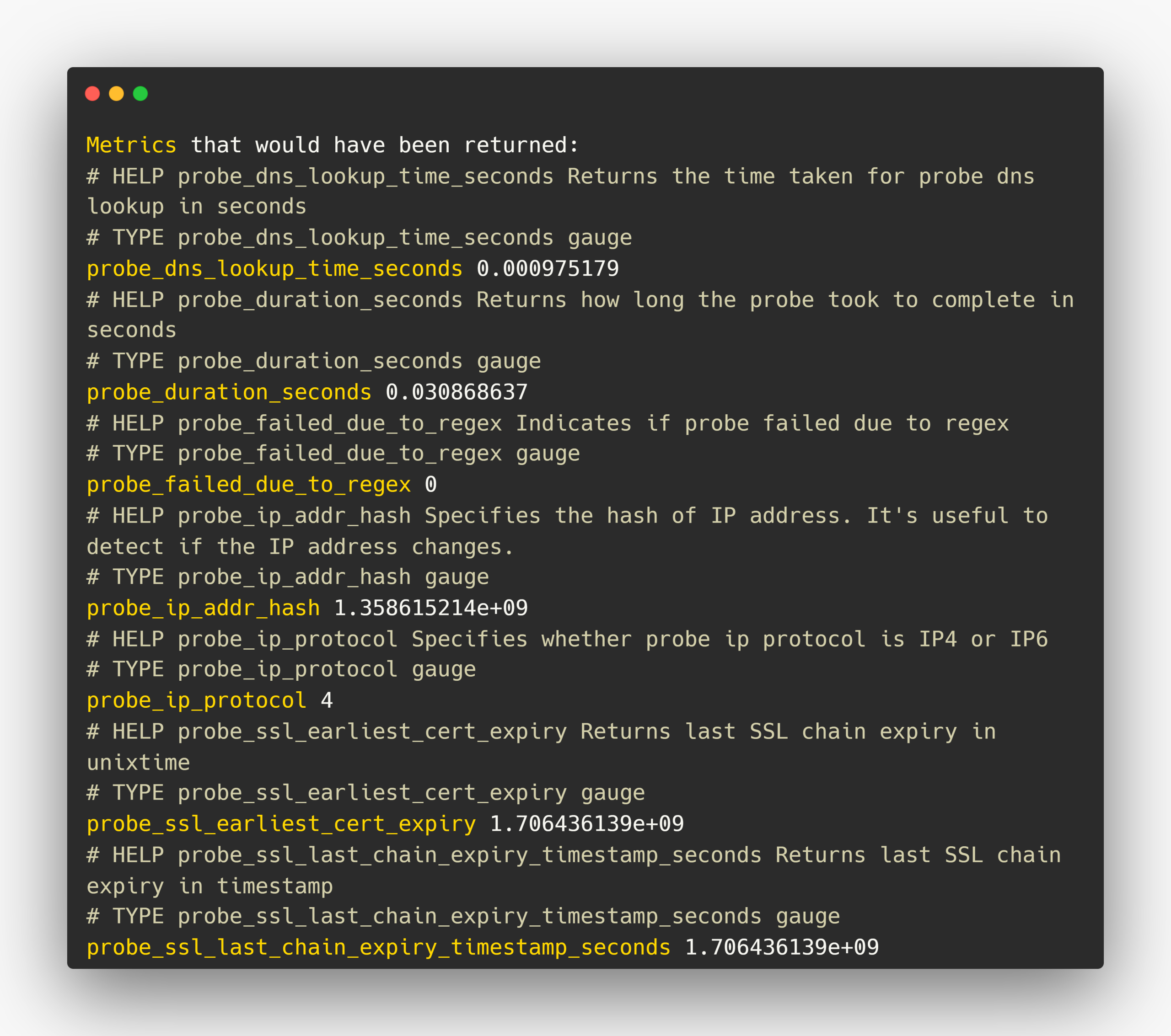 blackbox exporter metrics