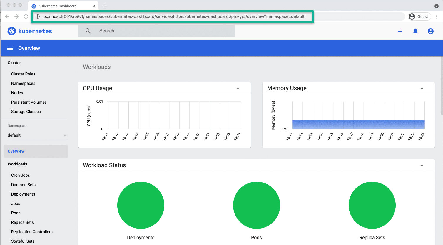 Vagrant kubernetes dashboard.