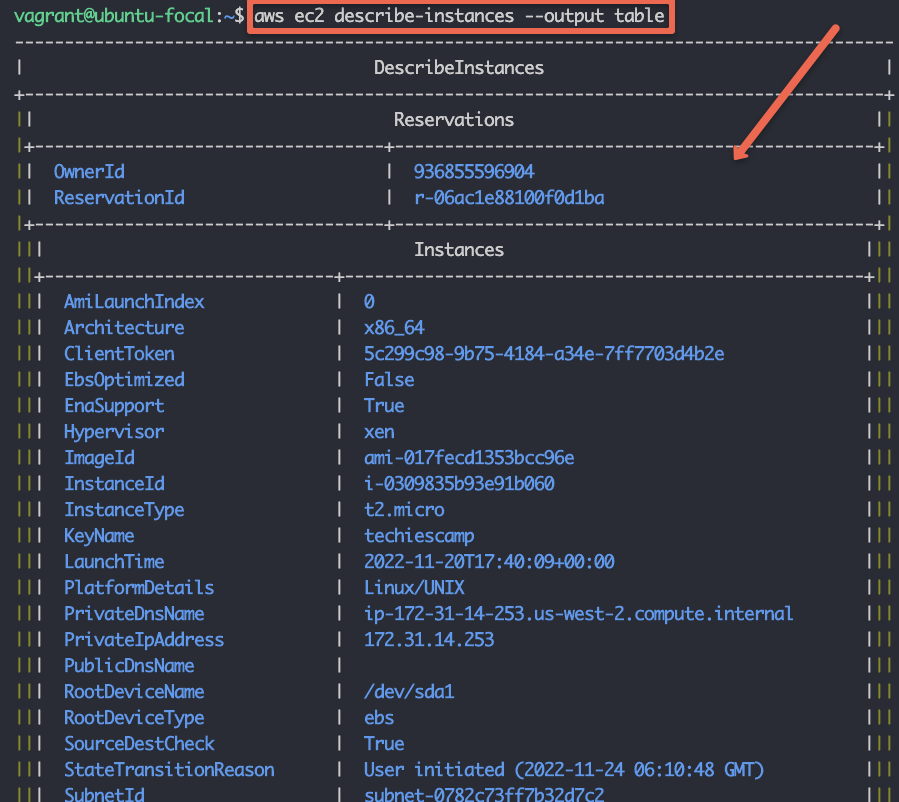 Changing AWS CLI Output Format