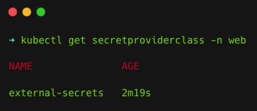 verify if secretproviderclass is created or not