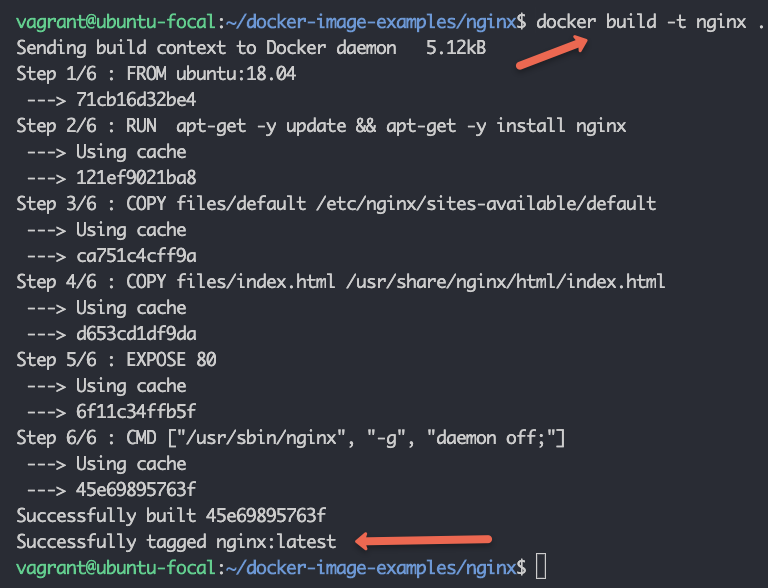 docker image build using docker build command