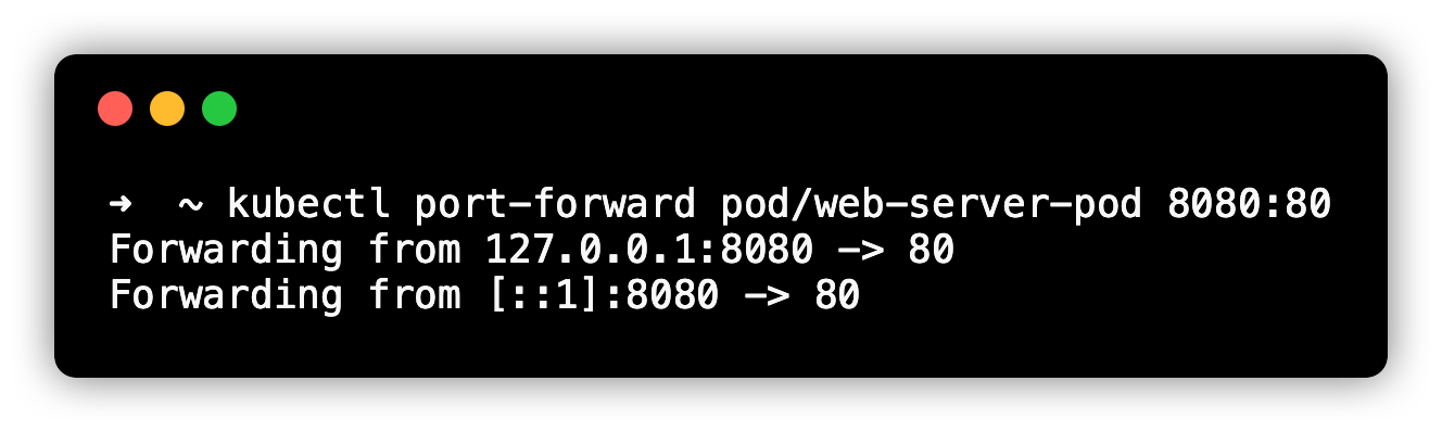 kubectl port forward to access pod in local system