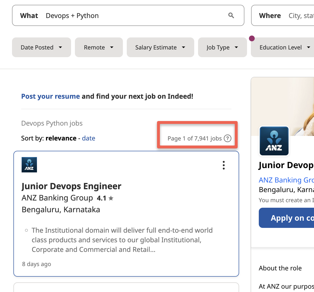 Python devops engineers jobs