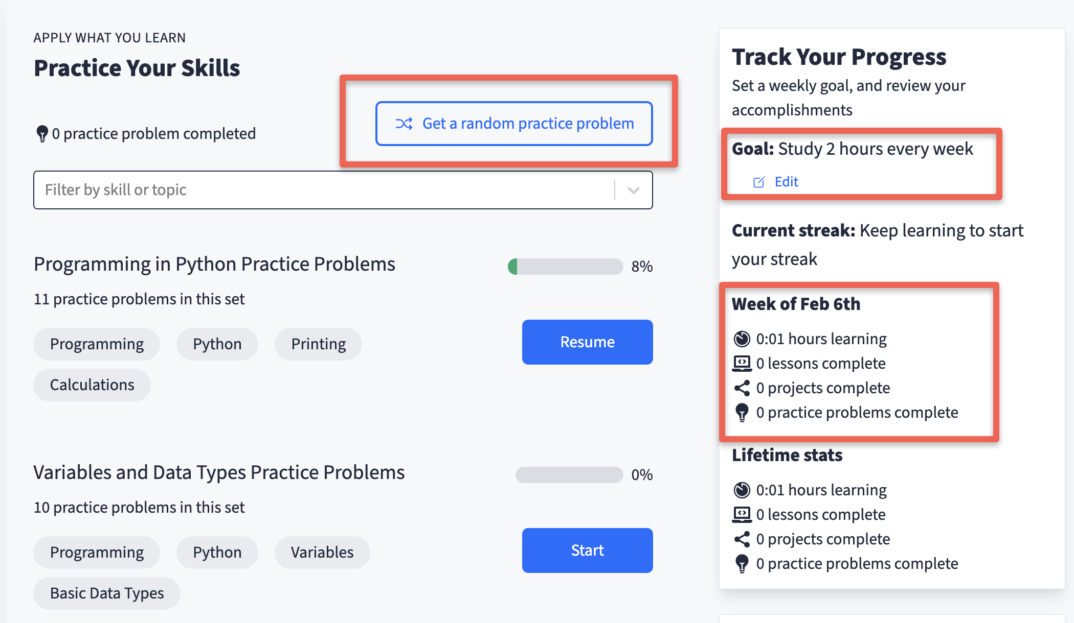 Dataquest skill practice