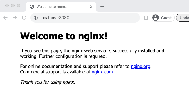 kubectl port forward to access nginx pod