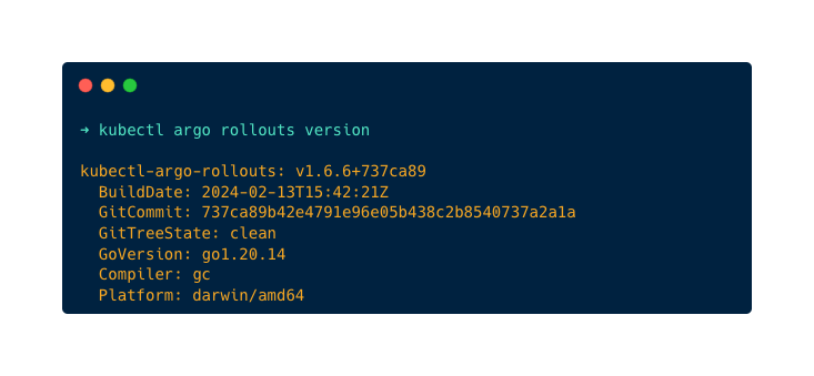 checking argo rollouts version