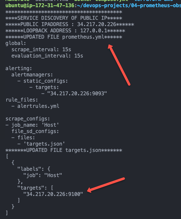 makefile execution to change prometheus IP