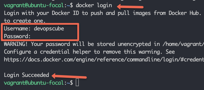 docker hub login