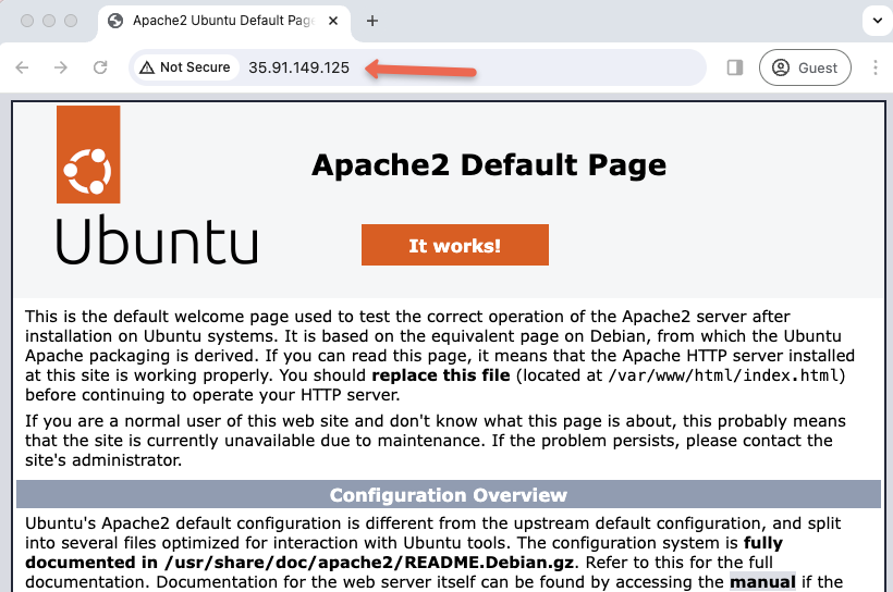 EC2 instance that runs an Apache web server