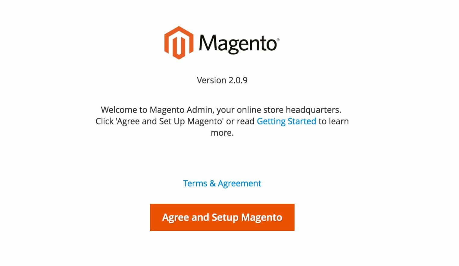 magento initial setup