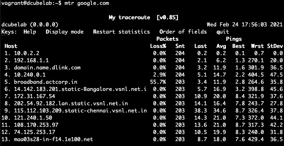 mtr network diagnostic tool