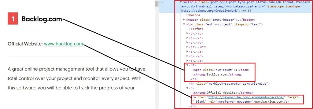 python web scrapping inspect web page