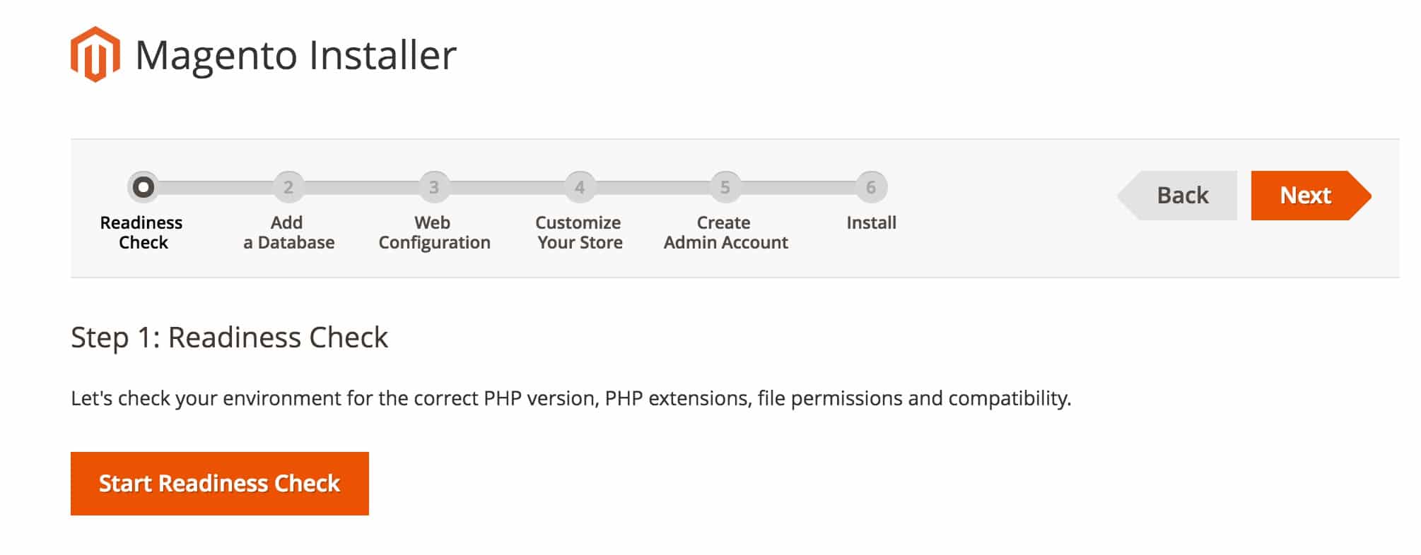 magento 2 initial setup