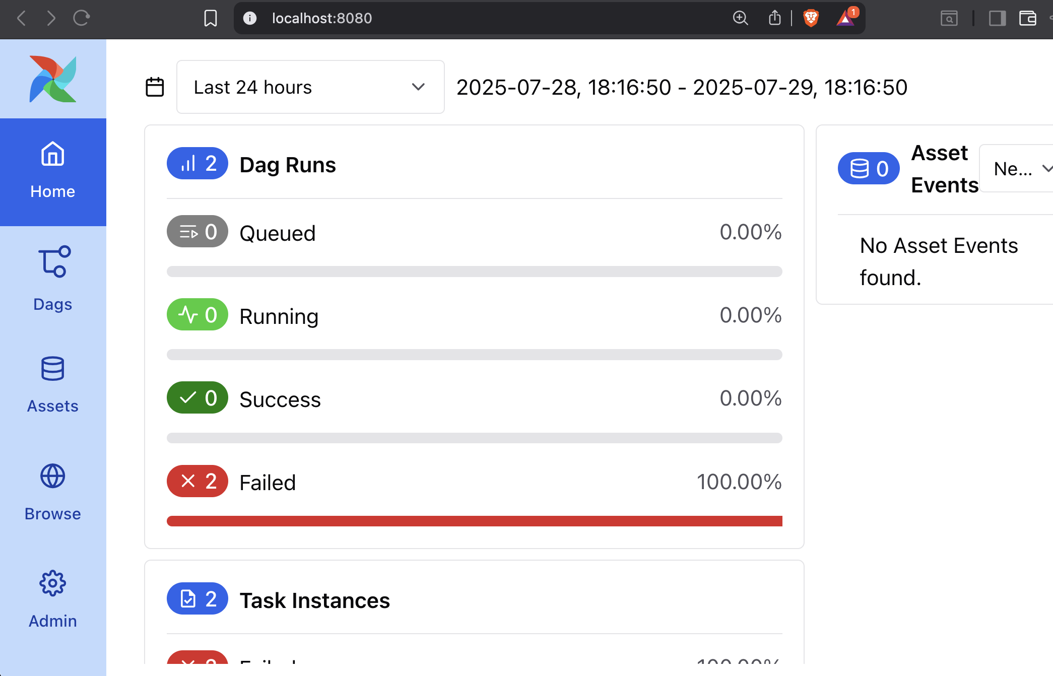 the home page of the apache airflow 