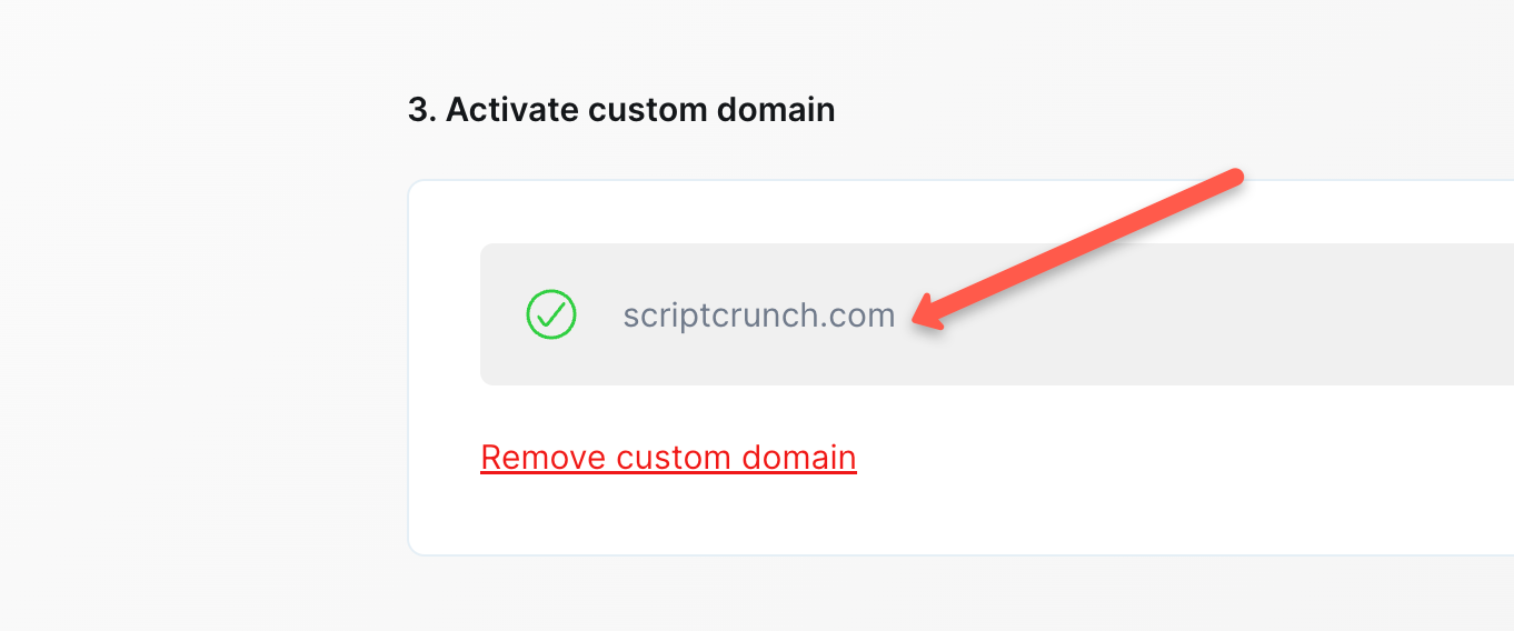 Ghost custom domain activated sign