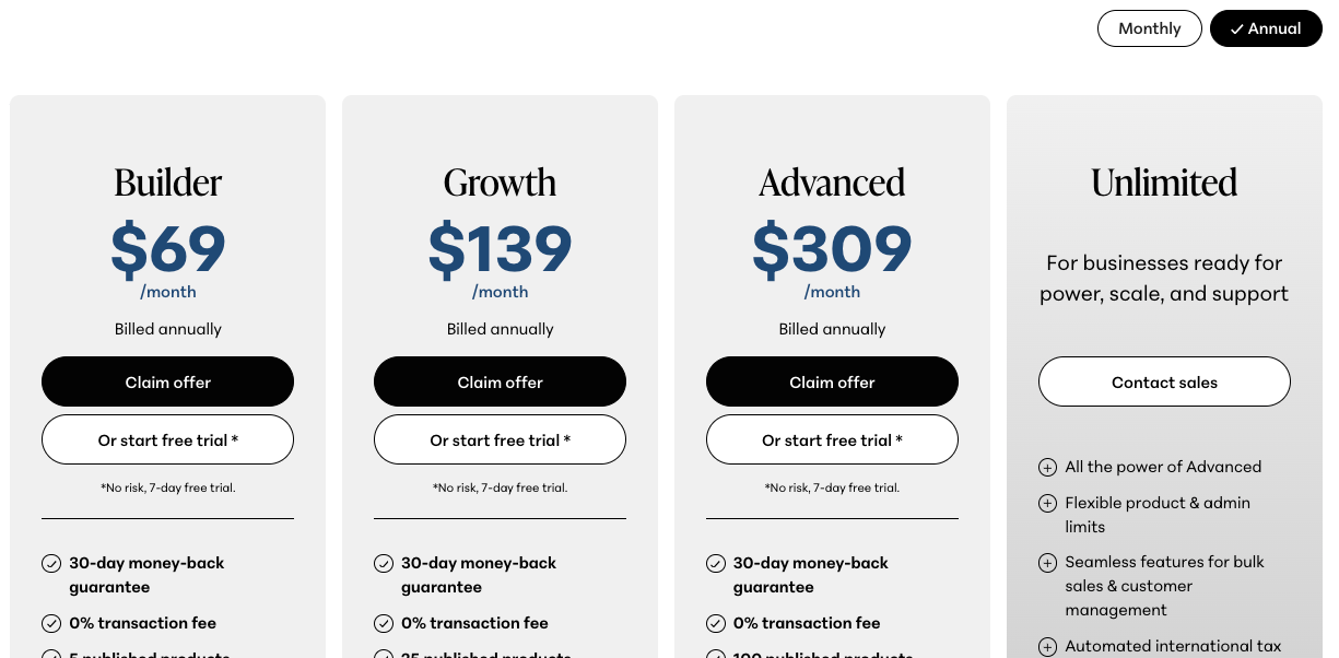 Teachable pricing