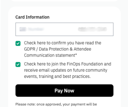 enter the card details