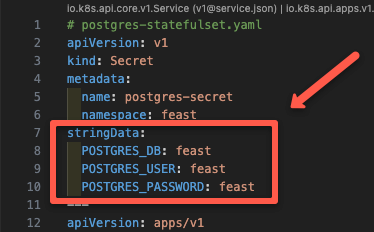 modify psql manifest file