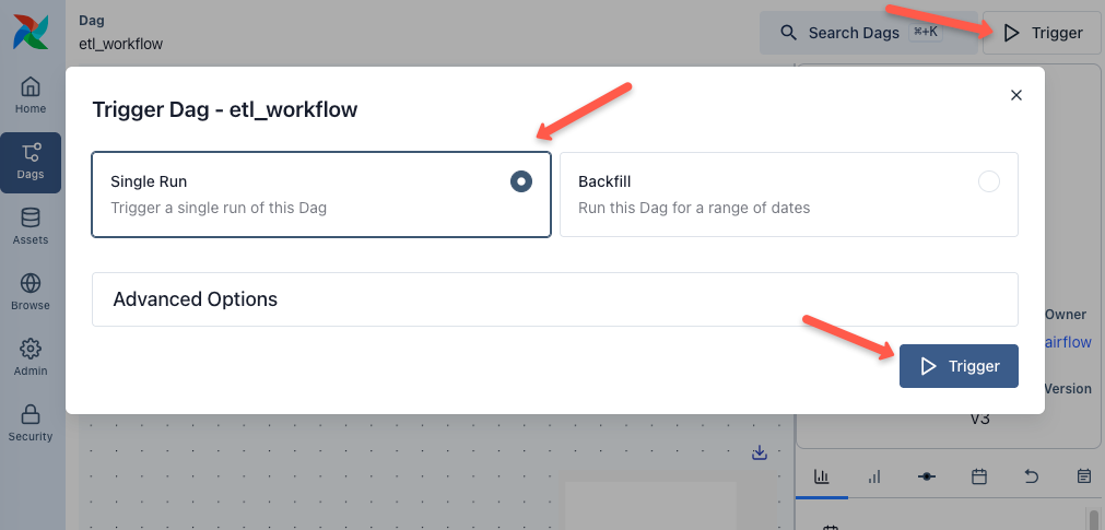 triggering a dag file manually