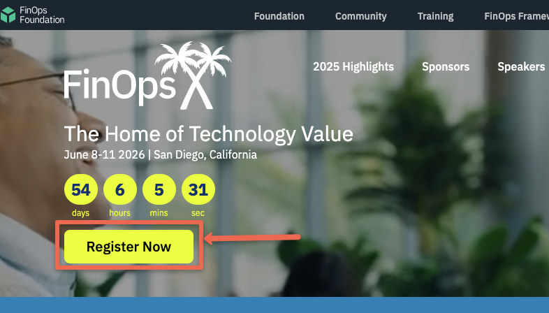 Click the register now button